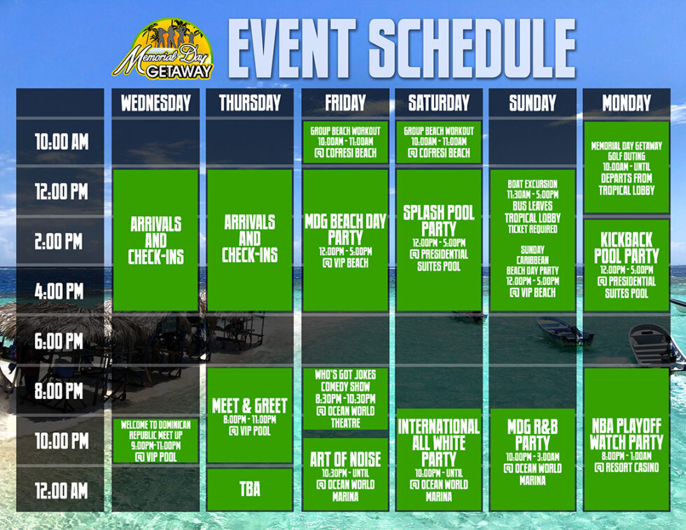 Events Memorial Day Getaway